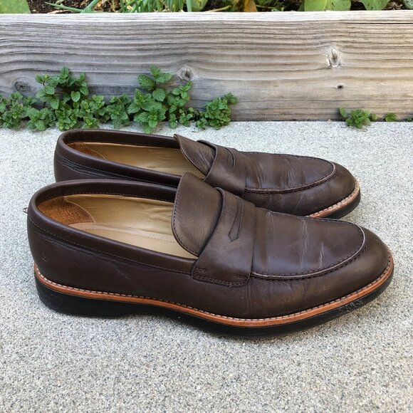 Ermenegildo Zegna Italy Loafers Shoes 7.5 Men's Leather Slip On Dress Designer - Picture 1 of 9